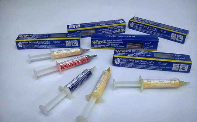 Wirex Diamond Pastes available in 5 gram syringes and 100 grams containers